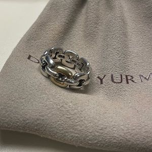 David Yurman Wellesley Link Gold & Silver Ring